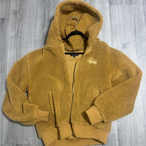 Stüssy Tan Sherpa Hoodie